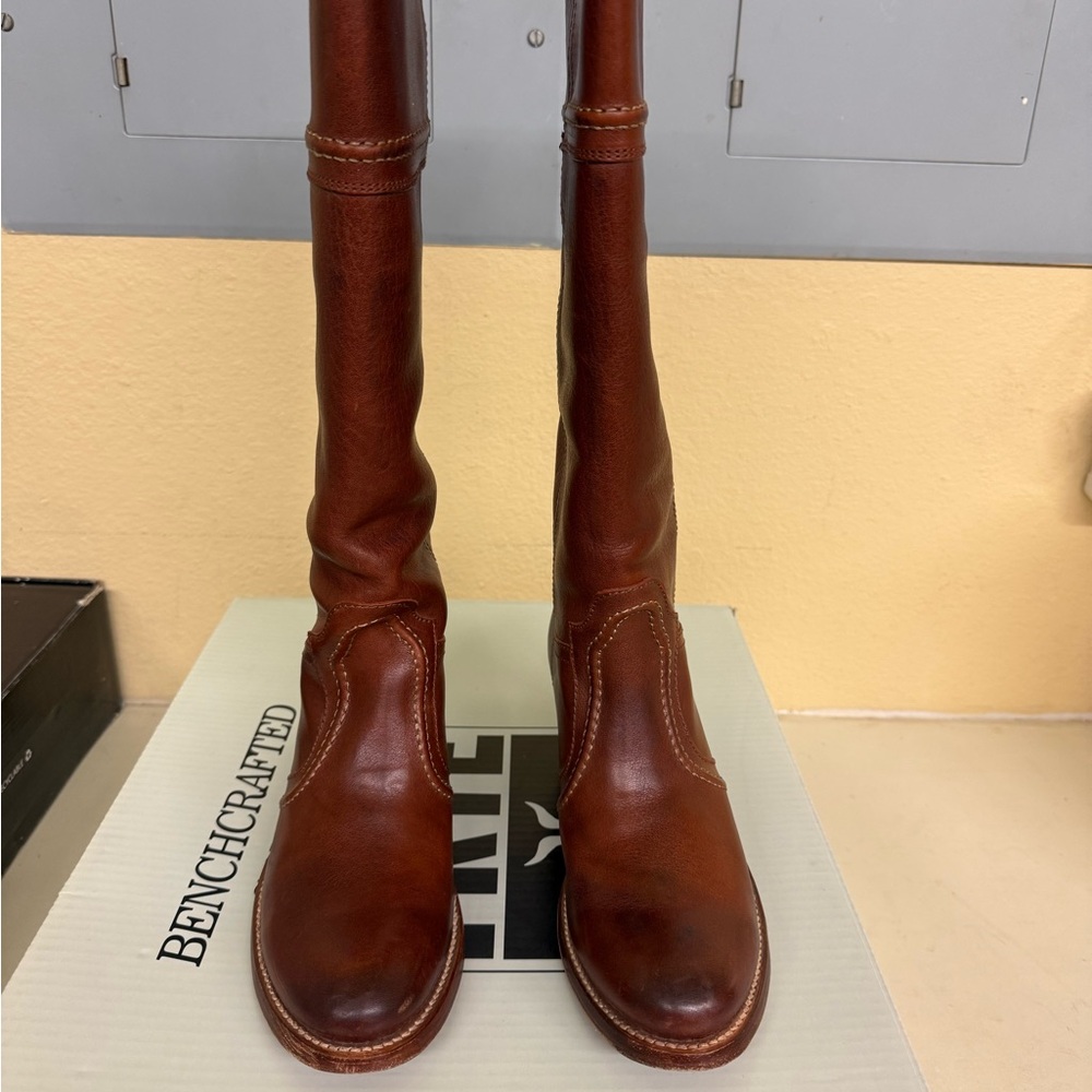 Brown Leather Tall Boots